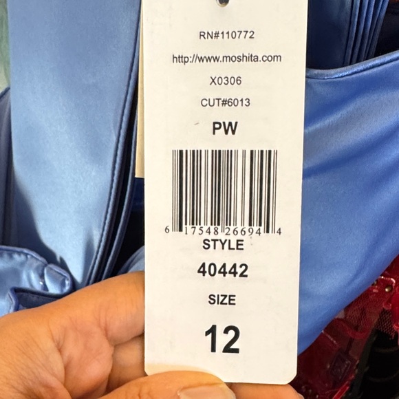 Strapless Blue Evening Gown - Picture 2 of 5